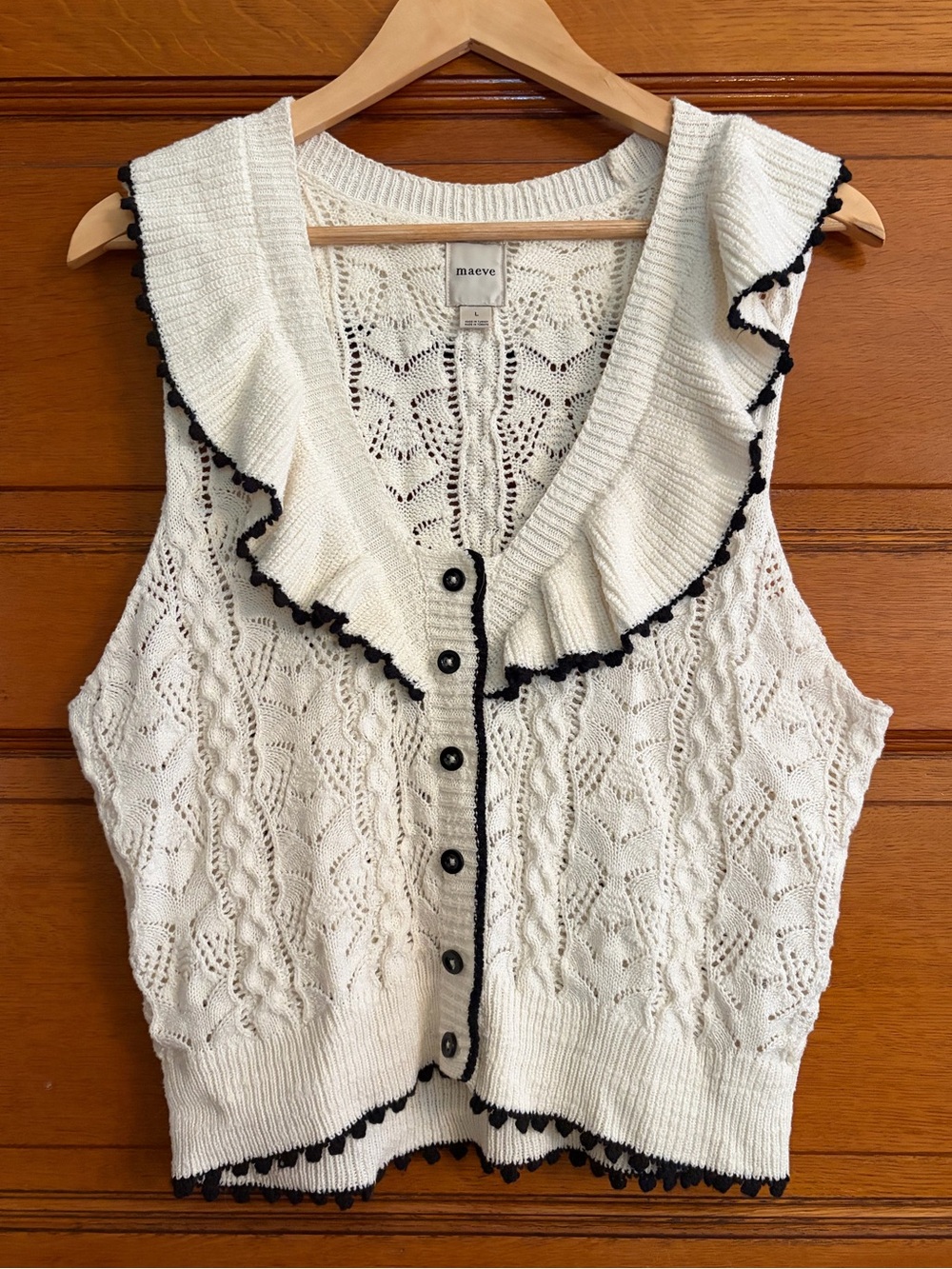 Anthropologie Maeve Ruffled Sweater Tank - Picture 4 of 7